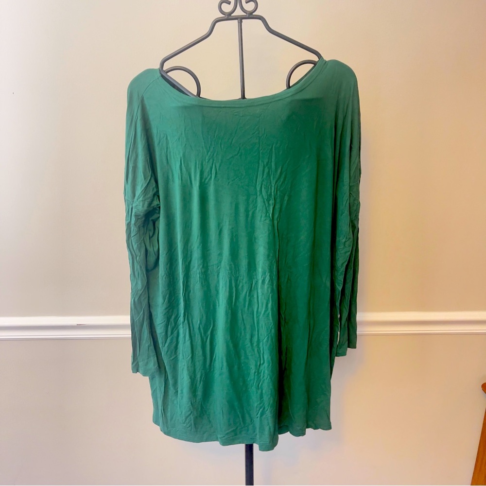 Julie Billiart Green L/S Jersey Knot Tunic